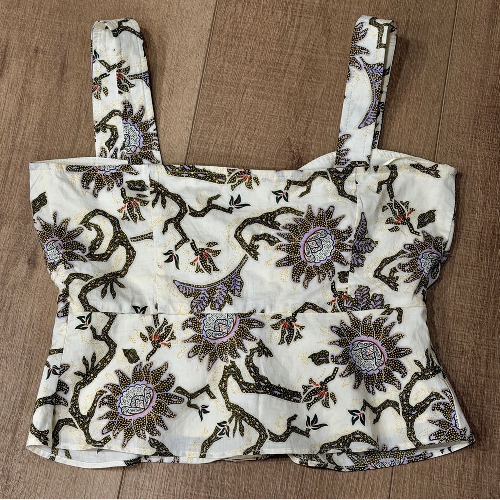 House of Harlow 1960 Cotton 2 Piece Skirt &Top Set XS/TP Floral Cotton Boho - Picture 7 of 16